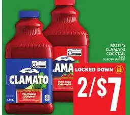 Food Basics MOTT'S CLAMATO COCKTAIL offer