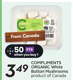 Sobeys COMPLIMENTS ORGANIC White Button Mushrooms offer