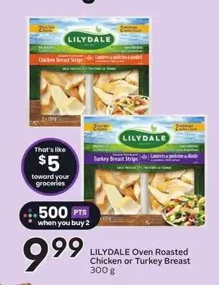 Sobeys LILYDALE Oven Roasted Chicken or Turkey Breast offer