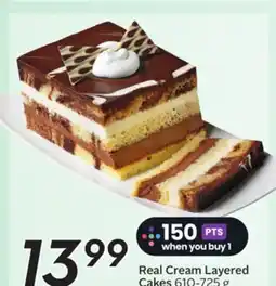 Sobeys Real Cream Layered Cakes offer