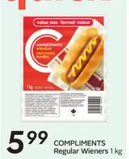 Sobeys COMPLIMENTS Regular Wieners offer