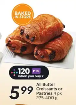Sobeys All Butter Croissants or Pastries offer