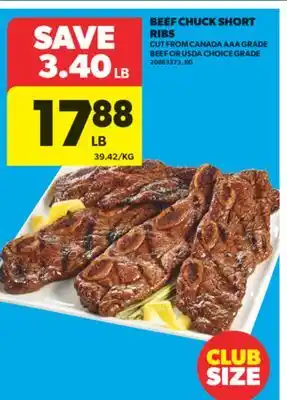 Real Canadian Superstore BEEF CHUCK SHORT RIBS offer
