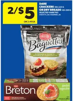 Real Canadian Superstore DARE CRACKERS 100-225 G OR DRY BREADS 120-200 G offer