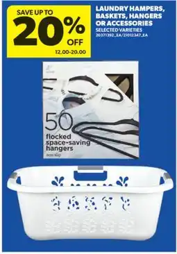 Real Canadian Superstore LAUNDRY HAMPERS, BASKETS, HANGERS OR ACCESSORIES offer