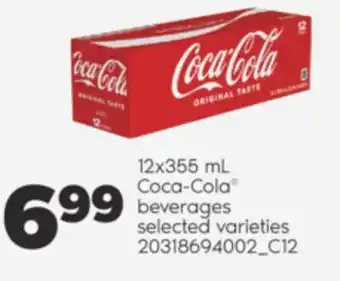 Real Canadian Superstore COCA-COLA BEVERAGES, 12X355 ML offer
