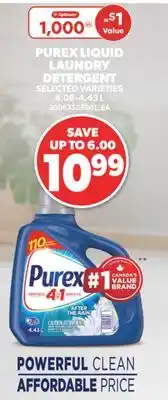 Real Canadian Superstore PUREX LIQUID LAUNDRY DETERGENT, 4.08-4.43 L offer