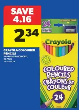 Real Canadian Superstore CRAYOLA COLOURED PENCILS, 24 PACK offer