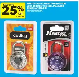 Real Canadian Superstore MASTER LOCK EXTREME COMBINATION LOCK OR DUDLEY SCHOOL STANDARD COMBINATION LOCK offer