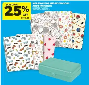 Real Canadian Superstore MERANGUE BRAND NOTEBOOKS AND STATIONERY offer
