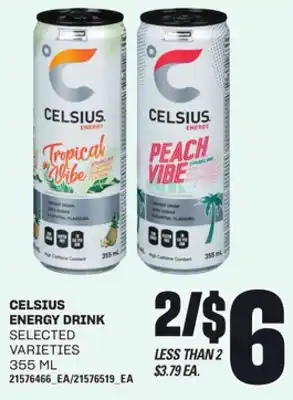 Loblaws CELSIUS ENERGY DRINK, 355 ML offer