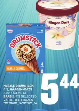 Loblaws NESTLÉ DRUMSTICK, 4'S, HÄAGEN-DAZS, 414-450 ML OR BARS, 3/4'S offer