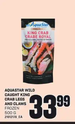 Loblaws AQUASTAR WILD CAUGHT KING CRAB LEGS AND CLAWS, 500 G offer