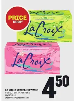 Loblaws LA CROIX SPARKLING WATER, 8X355 ML offer