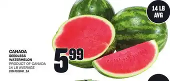 Loblaws SEEDLESS WATERMELON, 14 LB AVERAGE offer