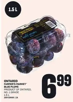 Loblaws FARMER'S MARKET BLUE PLUMS, 1.5 L offer