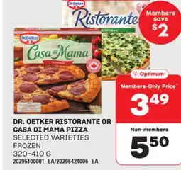 Loblaws DR. OETKER RISTORANTE OR CASA DI MAMA PIZZA, 320-410 G offer
