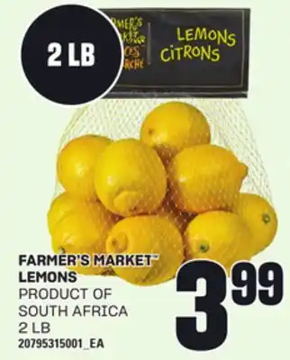 Loblaws FARMER'S MARKET LEMONS, 2 LB offer