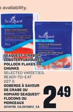 Independent Grocer SEAQUEST CRAB OR LOBSTER FLAVOURED POLLOCK FLAKES OR CHUNKS, 227 G offer