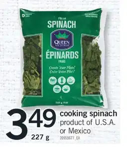 Fortinos cooking spinach, 227 g offer