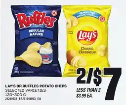 Independent Grocer LAY'S OR RUFFLES POTATO CHIPS, 130-300 G offer