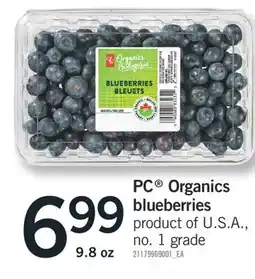 Fortinos PC Organics blueberries offer