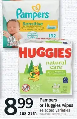 Fortinos Pampers or Huggies wipes offer