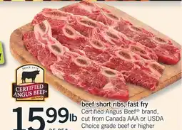 Fortinos beef short ribs, fast fry offer