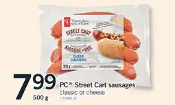 Fortinos PC Street Cart sausages 500 g offer