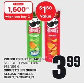 Independent Grocer PRINGLES SUPER STACKS, 148/156 G offer