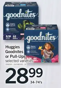 Fortinos Huggies Goodnites Goodnites or Pull-Ups or Pull - 34-74's offer