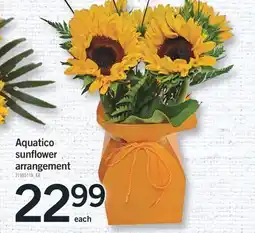 Fortinos Aquatico sunflower arrangement offer