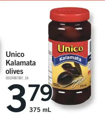 Fortinos UNICO KALAMATA OLIVES offer