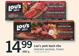 Fortinos Lou's pork back ribs offer