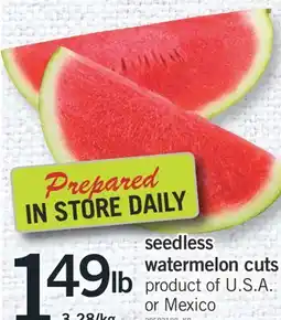 Fortinos seedless seedless watermelon cuts offer