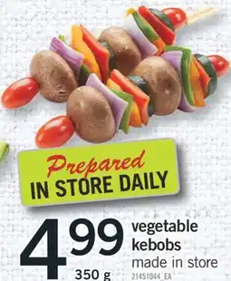 Fortinos vegetable kebobs, 350 g offer