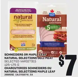 Independent Grocer SCHNEIDERS OR MAPLE LEAF NATURAL SELECTIONS DELI MEAT, 125-175 G offer