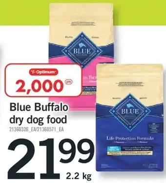 Fortinos Blue Buffalo dry dog food 2.2 kg offer