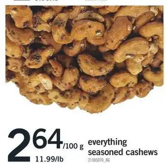 Fortinos everything seasoned cashews offer