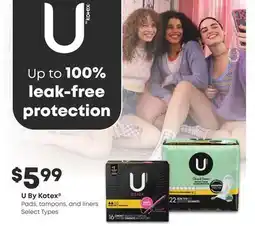Fortinos U By Kotex Pads, tampons, and liners offer