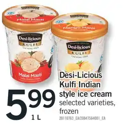 Fortinos Desi-Licious KulfiIndian style ice cream, 1L offer