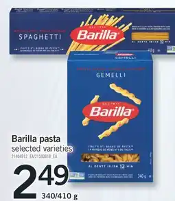 Fortinos Barilla pasta, 340/410 g offer