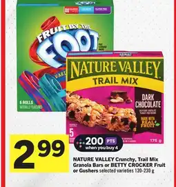 Foodland Crunchy, Trail Mix Granola Bars or Fruit or Gushers offer