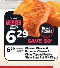 Foodland Cheese, Cheese & Bacon or Cheese & Chive Topped Potato Style Buns offer