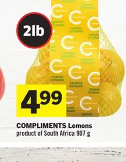 Foodland COMPLIMENTS Lemons offer