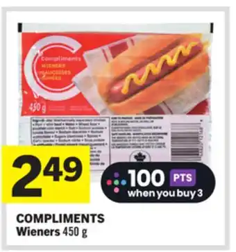 Foodland COMPLIMENTS Wieners offer