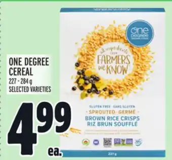 Metro ONE DEGREE CEREAL offer