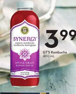 Sobeys GT'S Kombucha offer