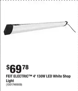 Home Depot FEIT ELECTRIC 4' 130W LED White Shop Light offer