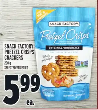 Metro SNACK FACTORY PRETZEL CRISPS CRACKERS offer